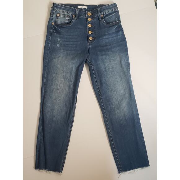 STS Blue Size 27 Women's Jeans Alicia High Rise Cropped Raw Hem Button Fly - Picture 3 of 12